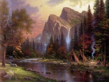 Las Montañas Declaran Su Gloria Thomas Kinkade Pinturas al óleo